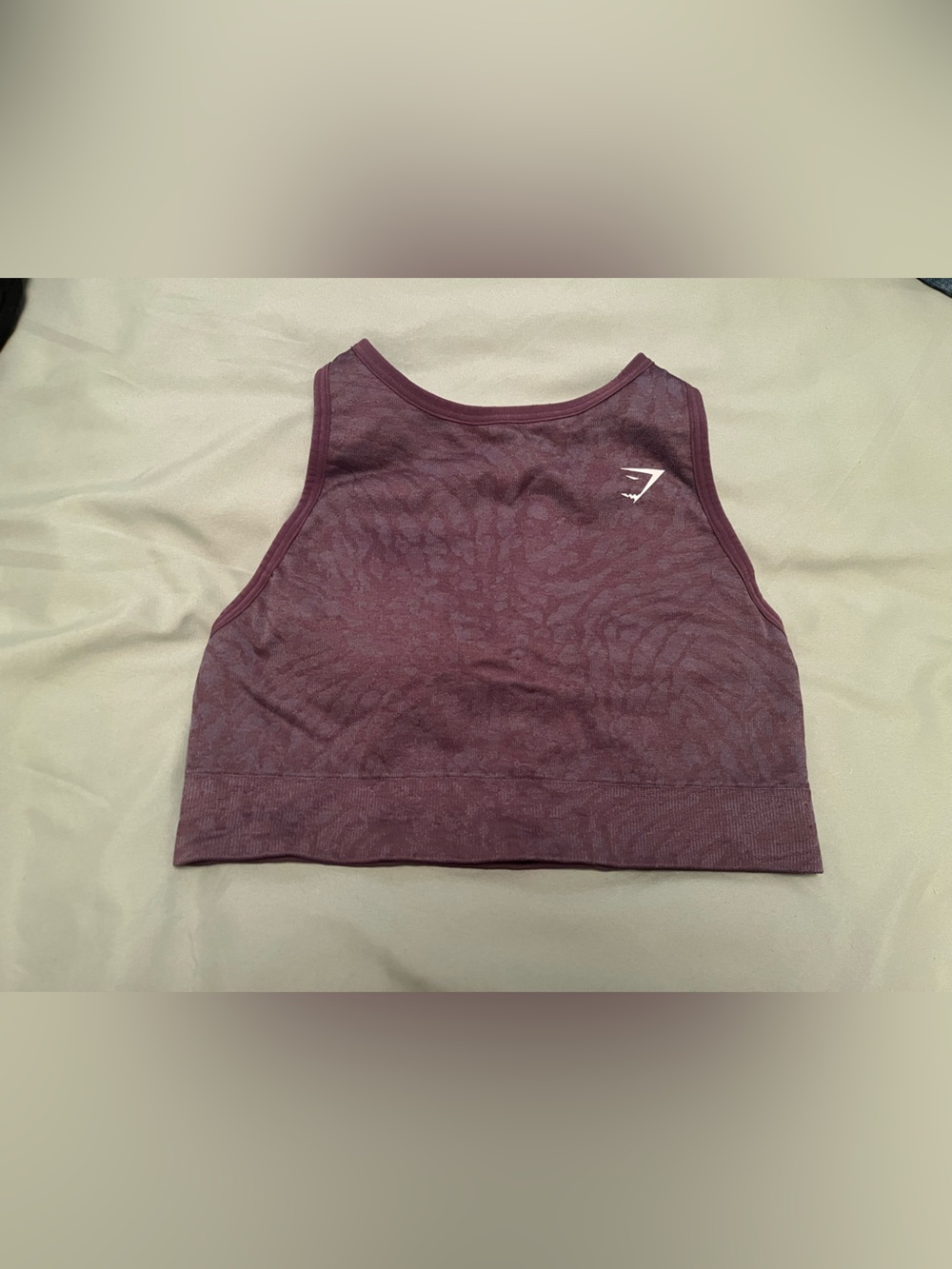 Gymshark Plum Patterned Racerback Crop Tank